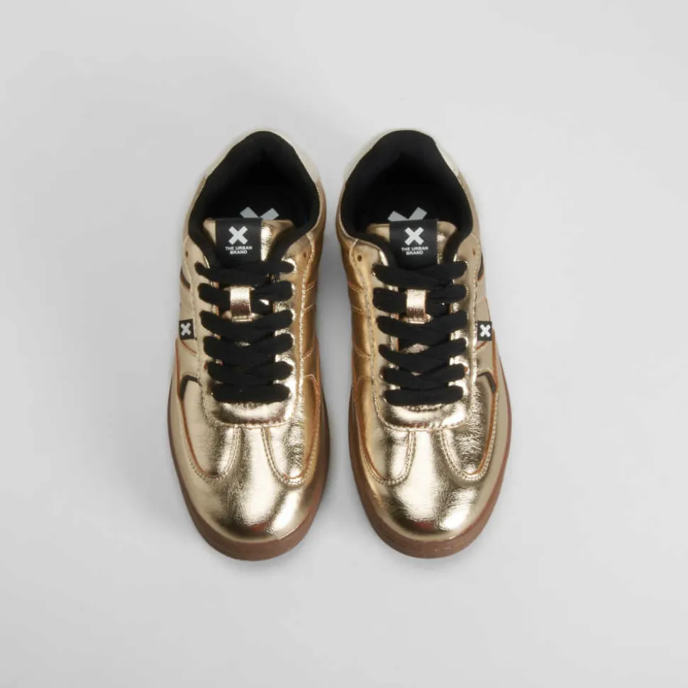 Deportiva sneaker suela caramelo oro NYC