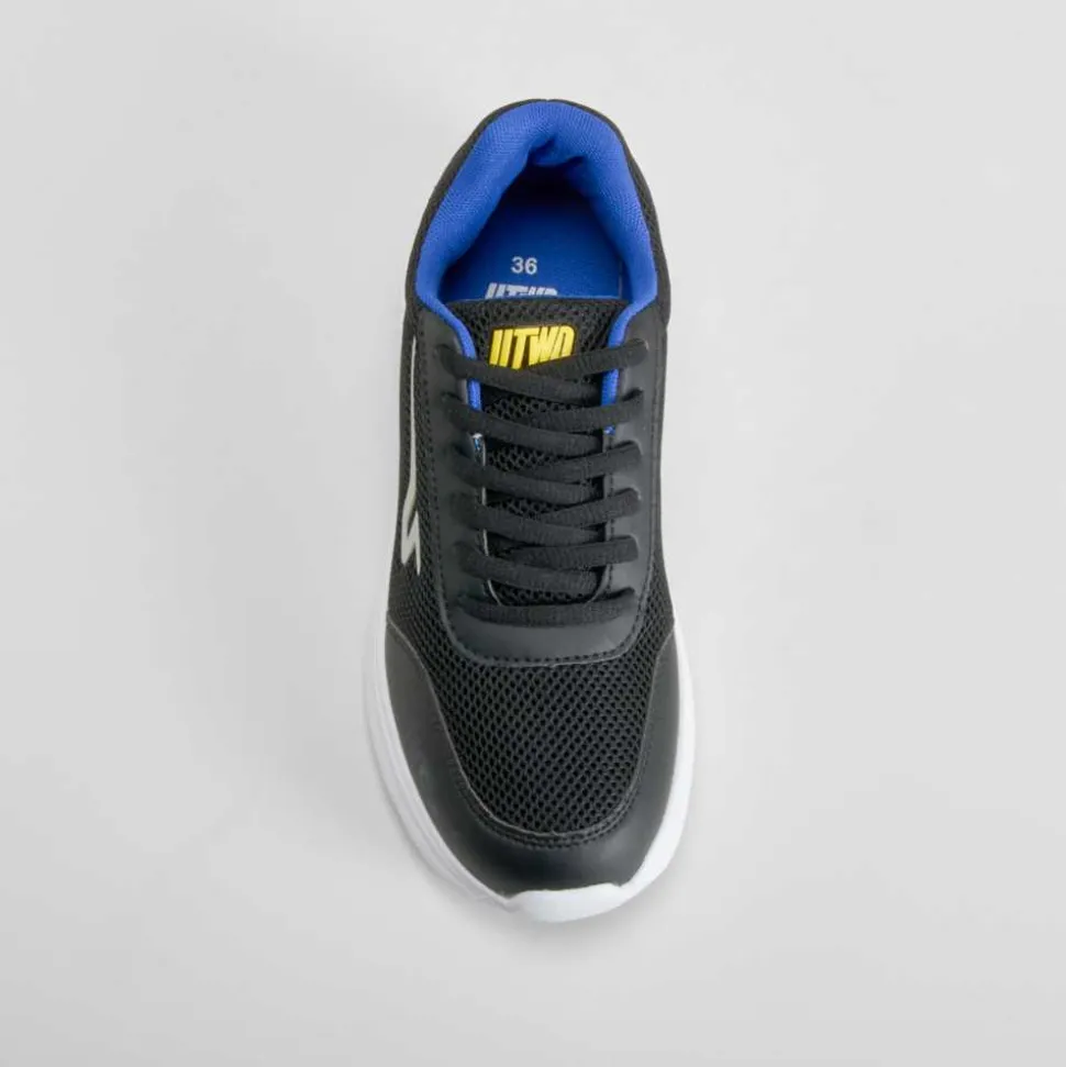 Deportiva walking color negro y azul UTWO