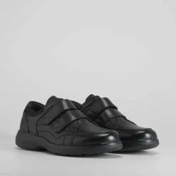 Deportivo negro velcros de piel COMFEET