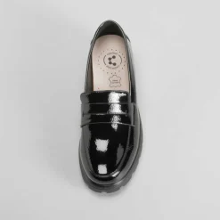 Mocasín charol Soft Insock negro COMFEET