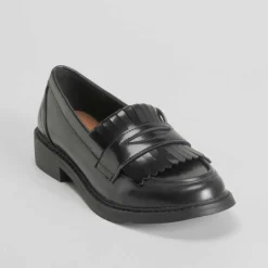 Mocasín flecos negro PICCOLA PIU
