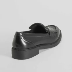 Mocasín flecos negro PICCOLA PIU