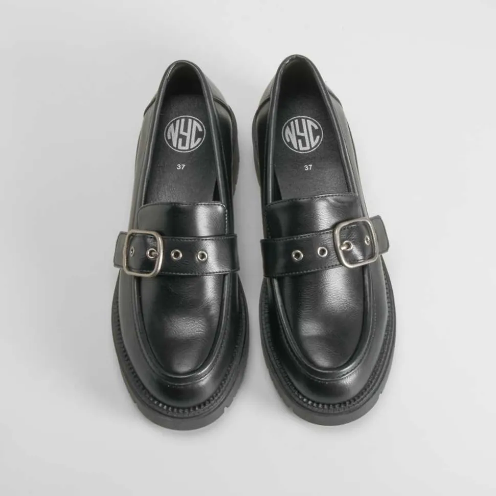 Mocasín hebilla negro NYC