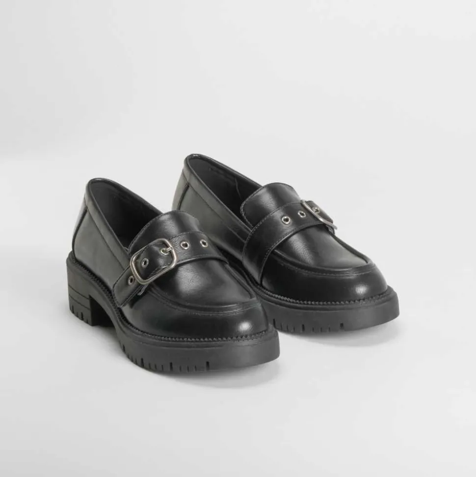 Mocasín hebilla negro NYC