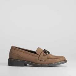 Mocasín plano marrón con estribo PICCOLA PIU