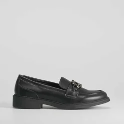 Mocasín plano negro con estribo PICCOLA PIU