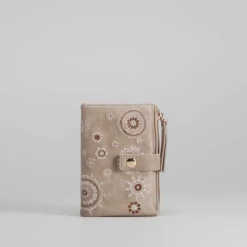 Monedero mandalas bordados camel SENDA ROAD