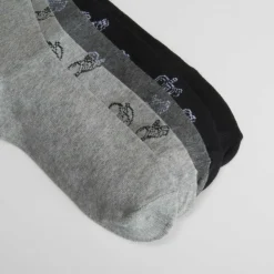 Pack 5 calcetines astronautas negro y gris MERKAL