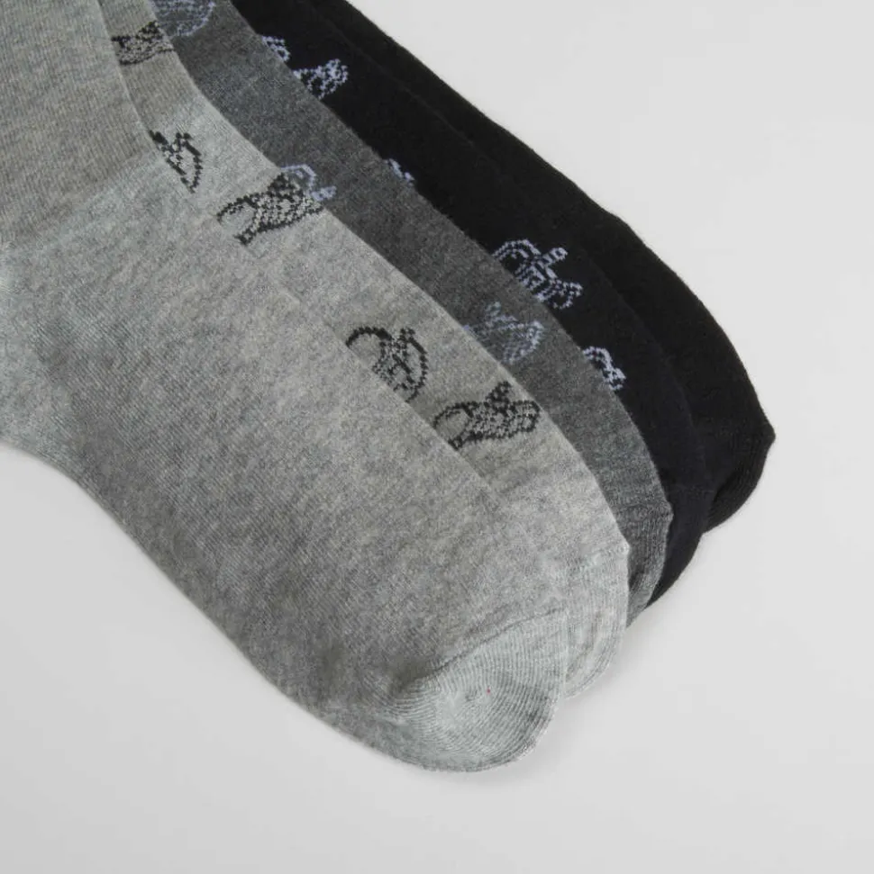 Pack 5 calcetines astronautas negro y gris MERKAL