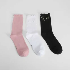 Pack 3 calcetines perlas colores MERKAL
