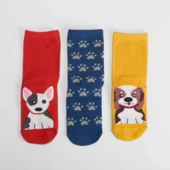 Pack 3 calcetines perros multicolor MERKAL