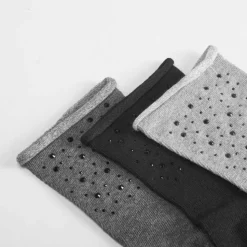 Pack 3 calcetines strass gris MERKAL