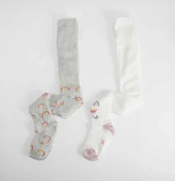 Pack 2 leotardos unicornio multicolor MERKAL