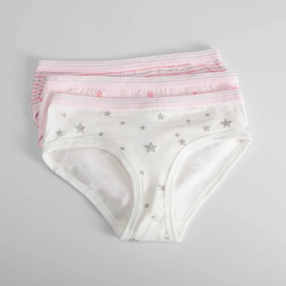 Pack de tres braguitas de niña estrellas