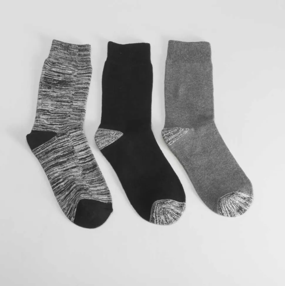 Pack de 3x calcetines largos jaspeado trabajo homb