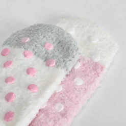Pack 2x calcetines antideslizantes rosa unicornio