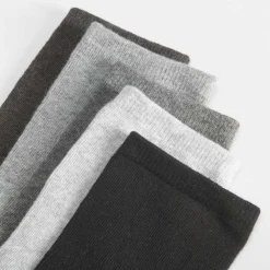 Pack 5x calcetines largos gris mujer