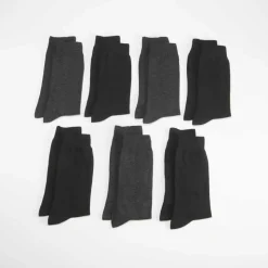 Pack x7 calcetines media caña oscuro MKL