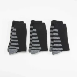 Pack x3 calcetines media caña rayas trekking