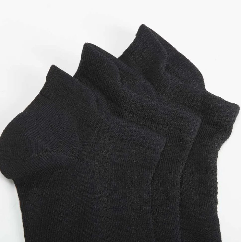 Pack 3x calcetines tobilleros negro MKL