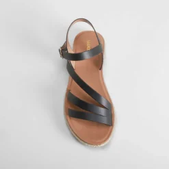 Sandalia bandolera yute negra SENDA ROAD