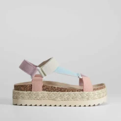 Sandalia bio con plataforma multicolor NYC