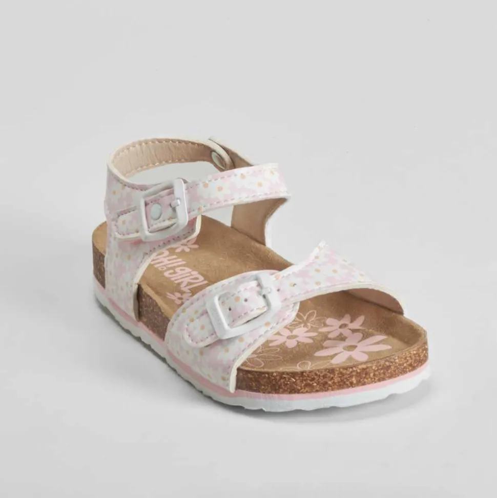Sandalia bio flores rosa OH GIRL