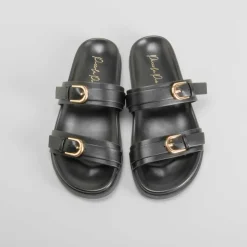 Sandalia bio negra PICCOLA PIU