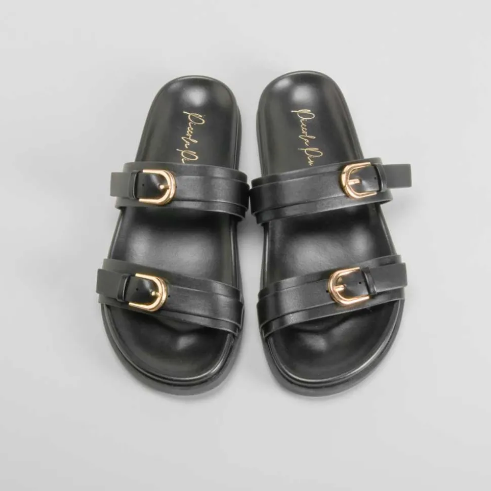 Sandalia bio negra PICCOLA PIU
