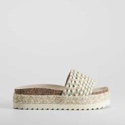 Sandalia bio plataforma verde NYC