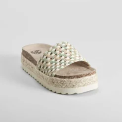 Sandalia bio plataforma verde NYC