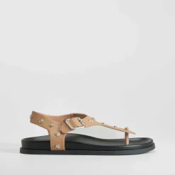 Sandalia bio tachuelas beige PICCOLA PIU