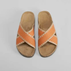 Sandalia bio tiras cruzadas naranja SENDA ROAD