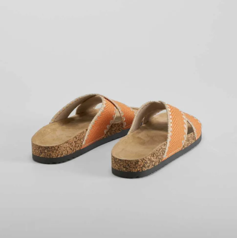 Sandalia bio tiras cruzadas naranja SENDA ROAD