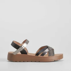 Sandalia bio tricolor negra SENDA ROAD