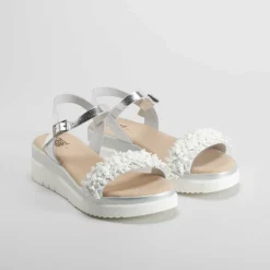 Sandalia blanca de piel OH GIRL