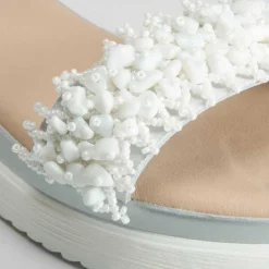Sandalia blanca de piel OH GIRL