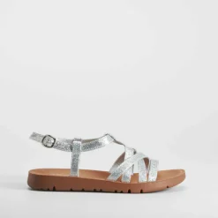 Sandalia de tiras glitter plata OH GIRL