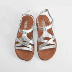 Sandalia de tiras glitter plata OH GIRL
