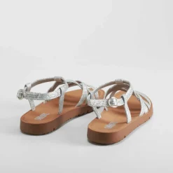 Sandalia de tiras glitter plata OH GIRL