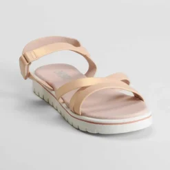 Sandalia de tiras velcro rosa OH GIRL