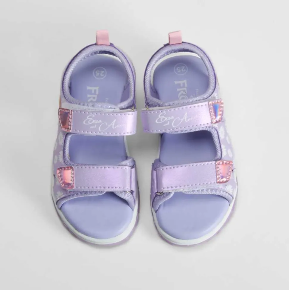 Sandalia deportiva con luces morada FROZEN