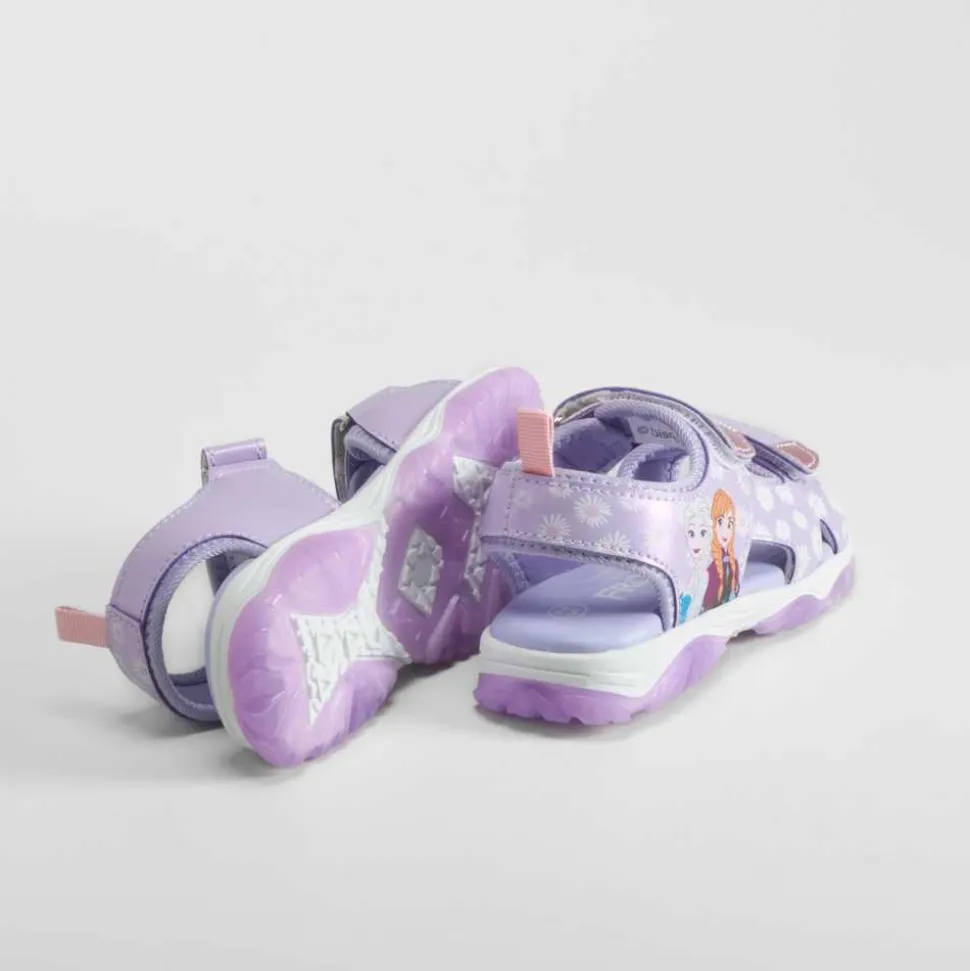 Sandalia deportiva con luces morada FROZEN