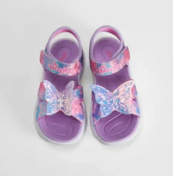 Sandalia deportiva mariposa rosa y lila SKECHERS