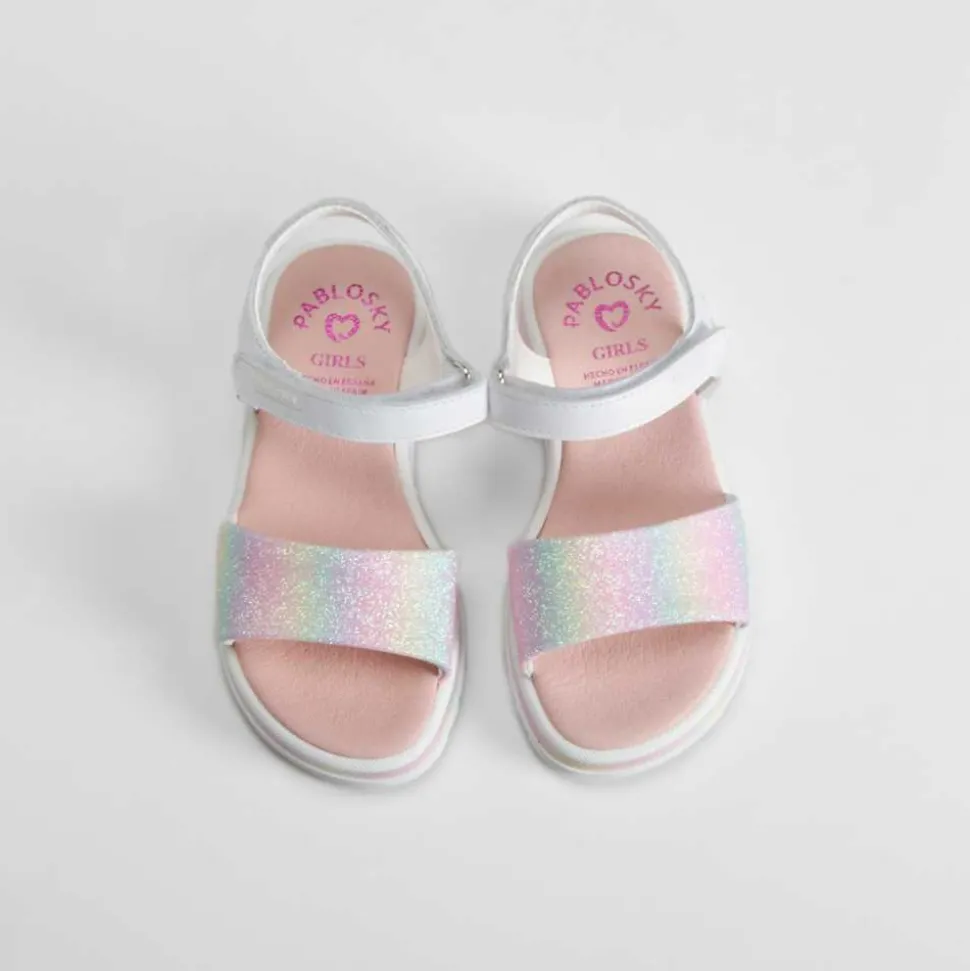 Sandalia multicolor glitter PABLOSKY