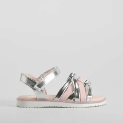 Sandalia nudos infantil de plata OH GIRL