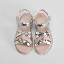 Sandalia nudos infantil de plata OH GIRL