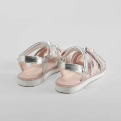 Sandalia nudos infantil de plata OH GIRL