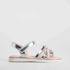 Sandalia nudos juvenil de plata OH GIRL