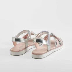 Sandalia nudos juvenil de plata OH GIRL